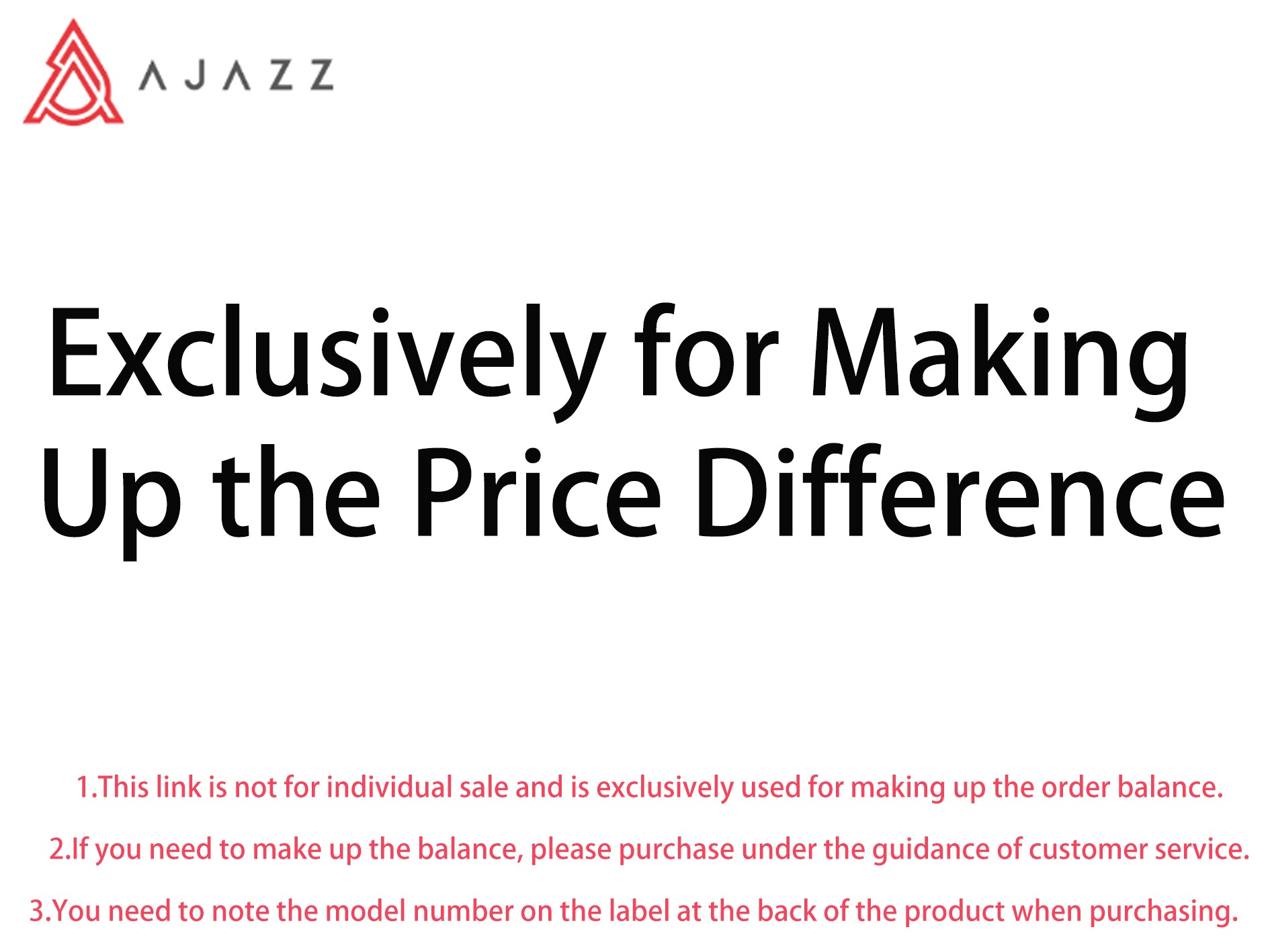 AJAZZ Exclusive Link for Making Up the Price Difference Adapters,
