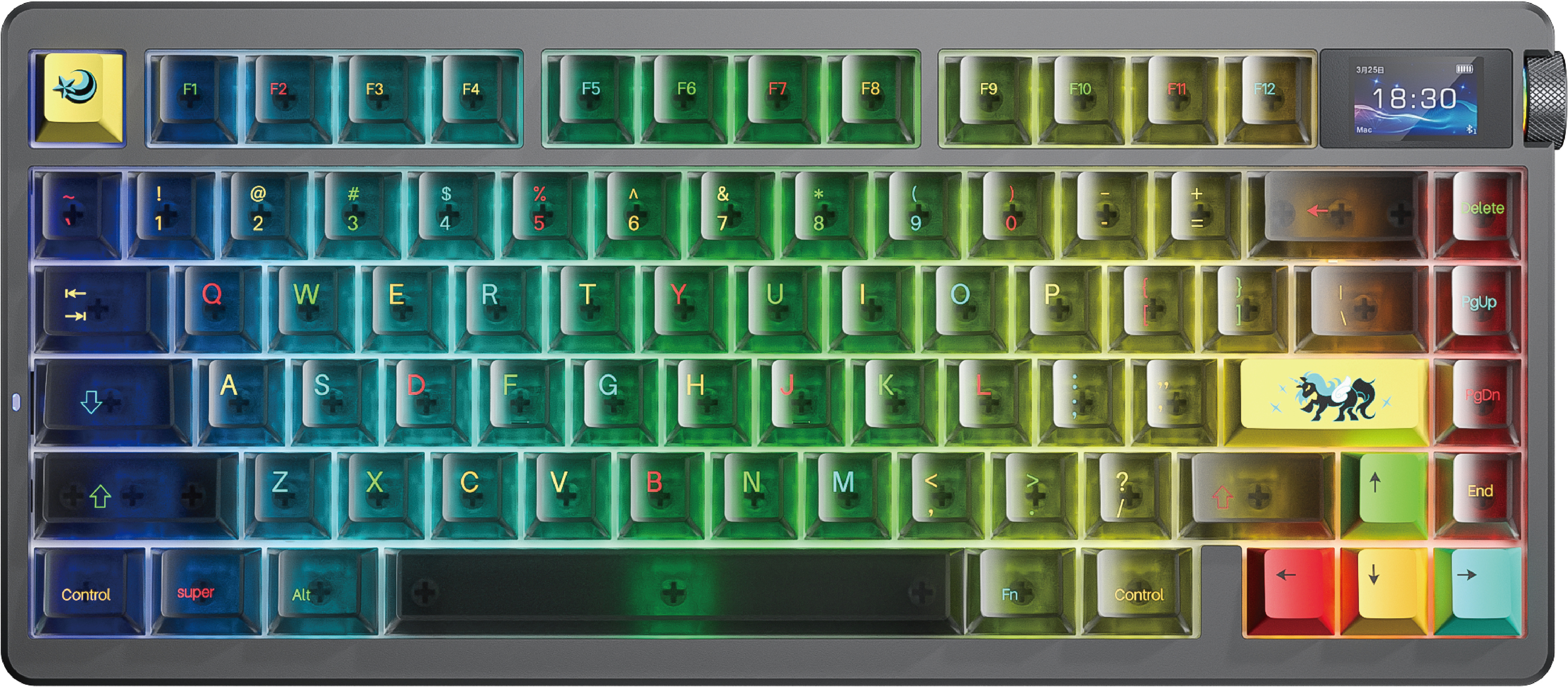 AULA NOVA75 Black Transparent — 80 keys and transparent Dream Sakura