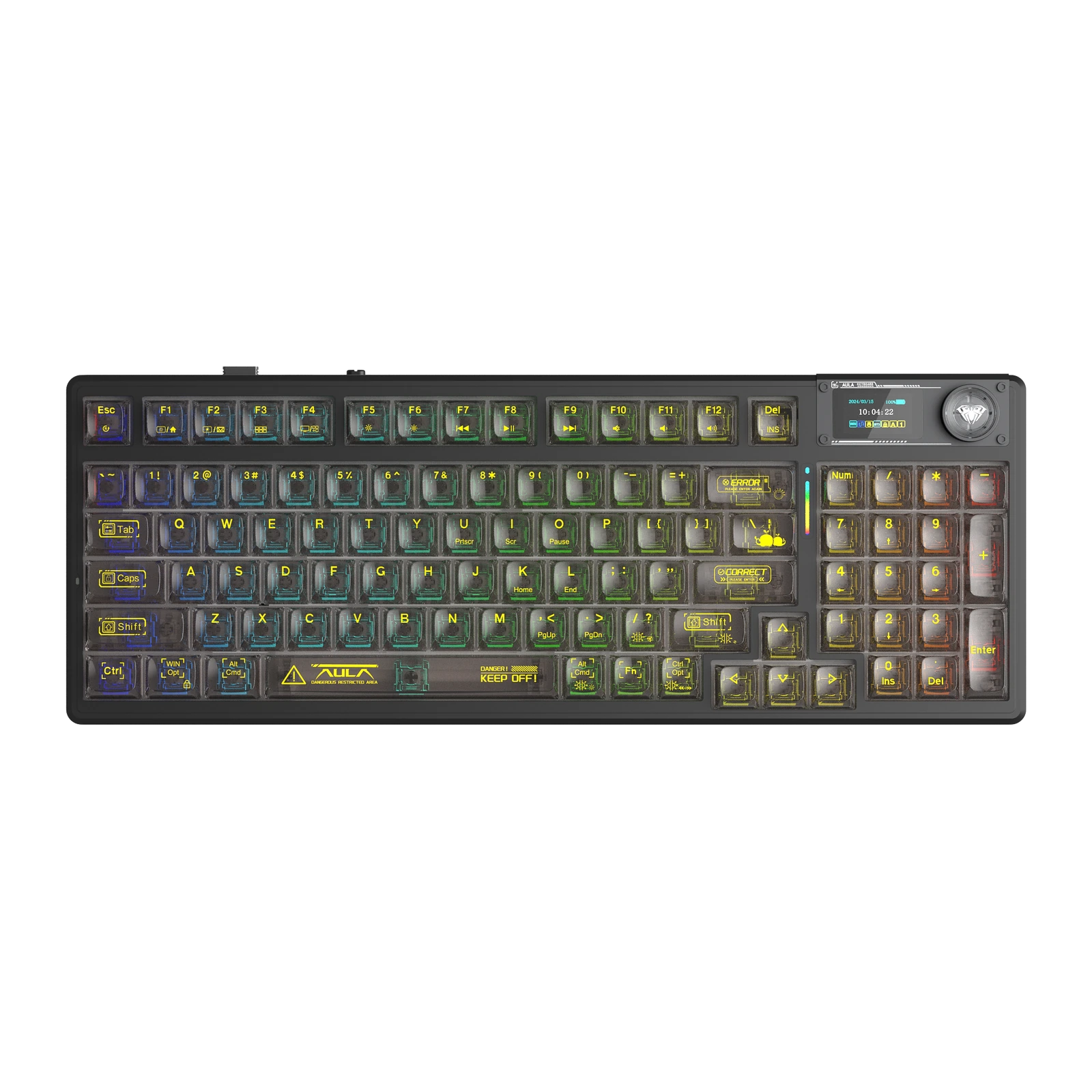 AULA F98 Pro V3 Black Transparent — Crystal