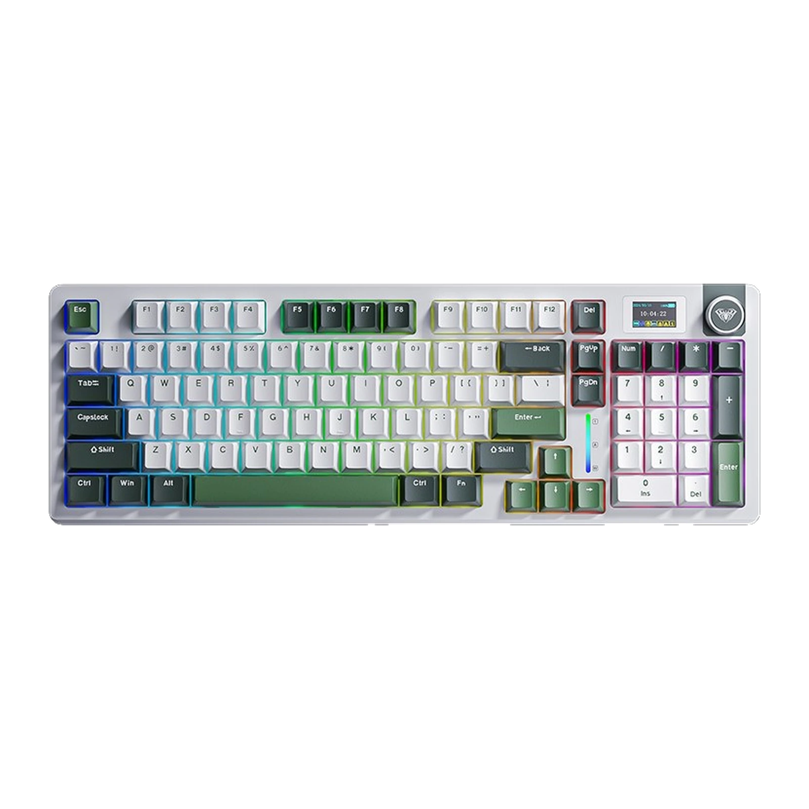 AULA S98 Pro, тёмно-зелёный + белый + зелёный