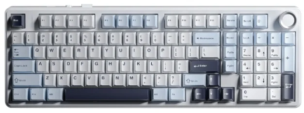AULA F99 Pro в расцветке светло-голубой + белый + чёрно-фиолетовый