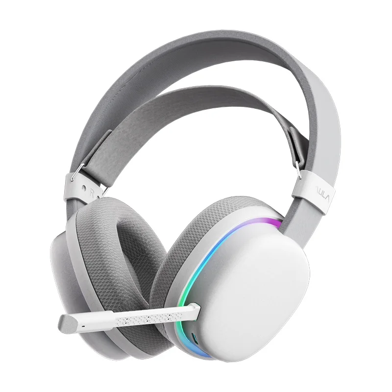 AULA G7 в белом цвете Silver Wing White с серой сетчатой тканью амбушюр
