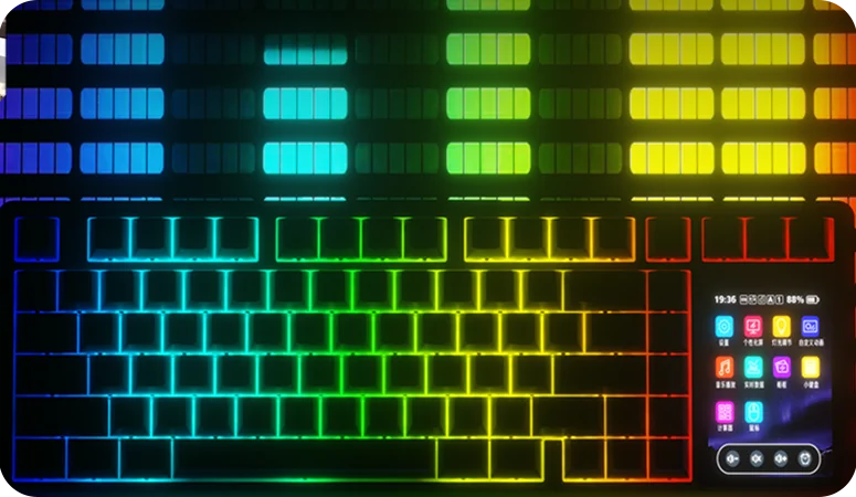 RGB-подсветка AULA L99 в режиме реакции на музыку