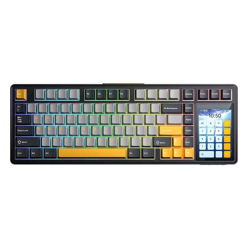 AULA L99 в расцветке Starry Night Black с сенсорным экраном справа, вид сверху