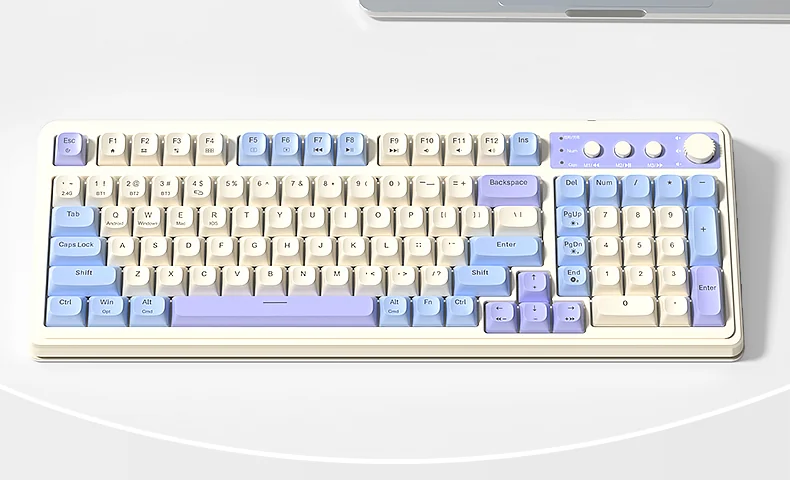 The 99-key, 98% layout of the AULA S99 seen from above