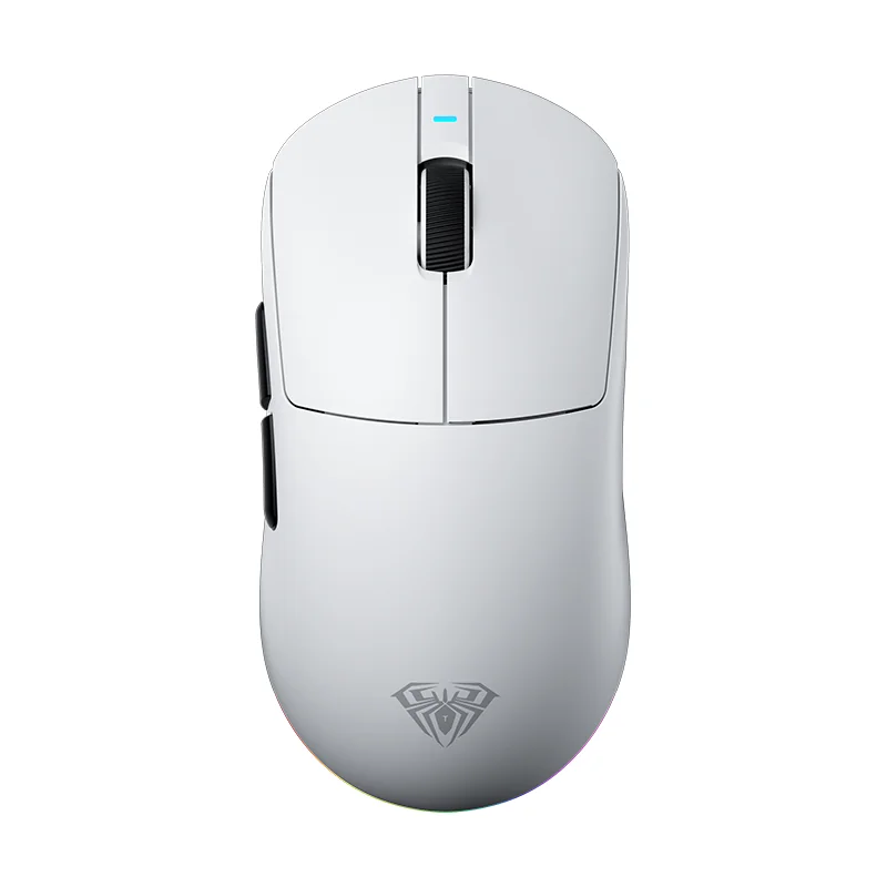 Игровая мышь AULA V9 Ultra белого цвета, вид сверху