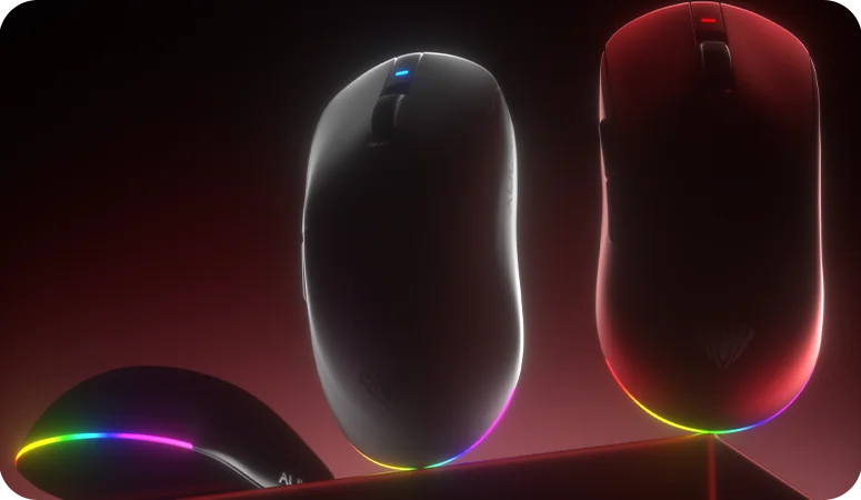 Мыши серии AULA V9 с 360-градусной RGB-подсветкой по периметру корпуса