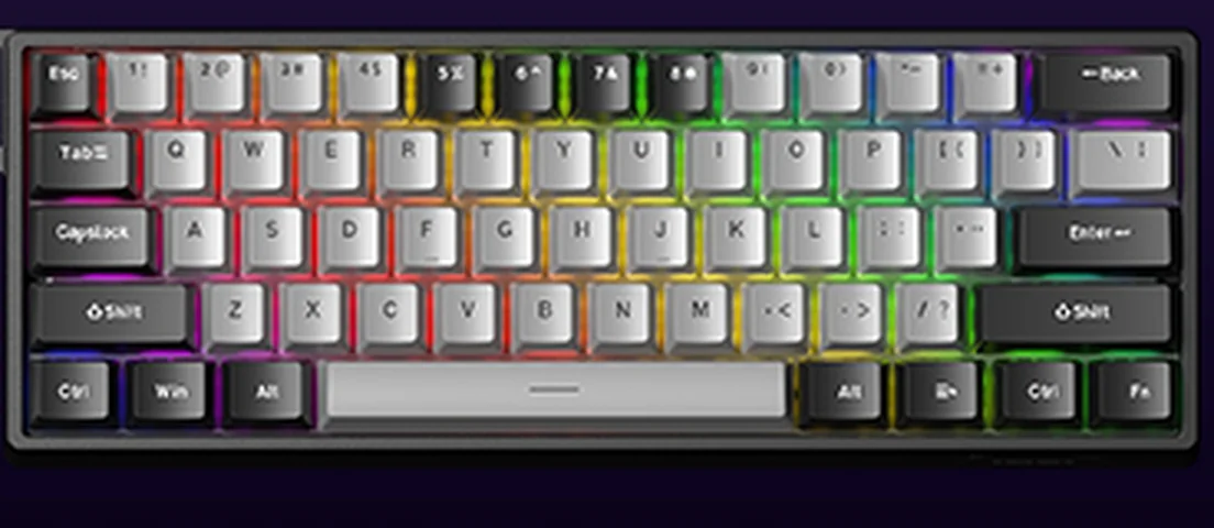 AULA WIN60 colourway 06, the double-colour black and gray build, from AULA's own page