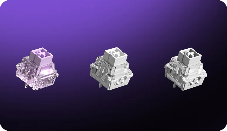 Close-up of AULA WIN series magnetic switches, three housings side by side