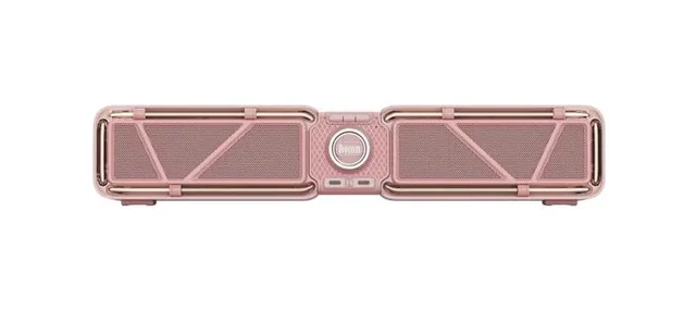 Divoom D-Base, розовый: настольный саундбар, вид спереди