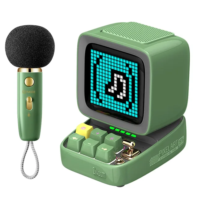 Divoom Ditoo 5-Mic зелёного цвета с микрофоном и RGB-клавишами