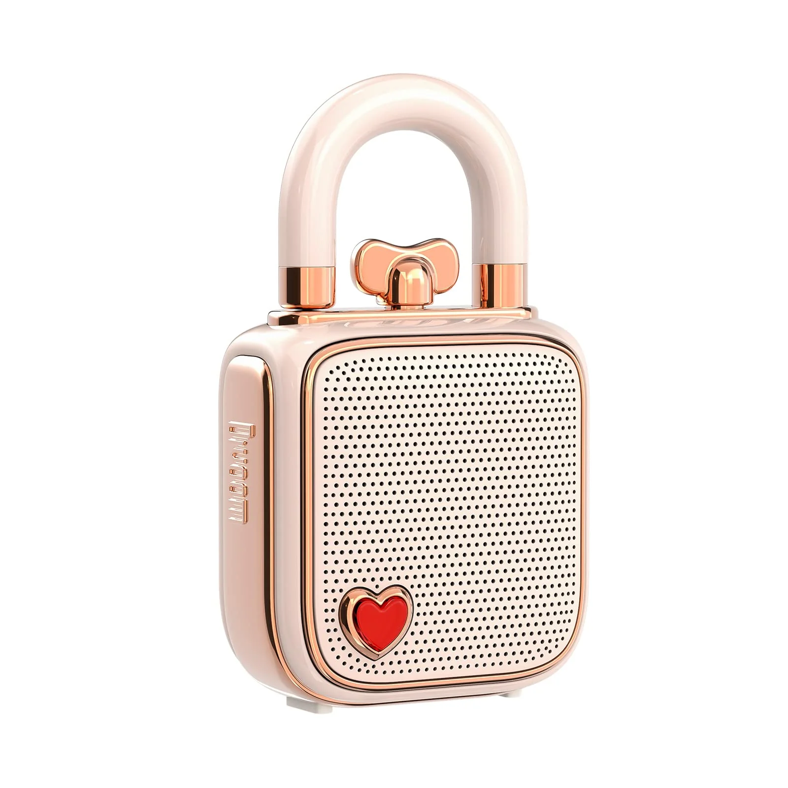 Divoom LoveLock спереди: решётка динамика 32 мм и логотип Divoom