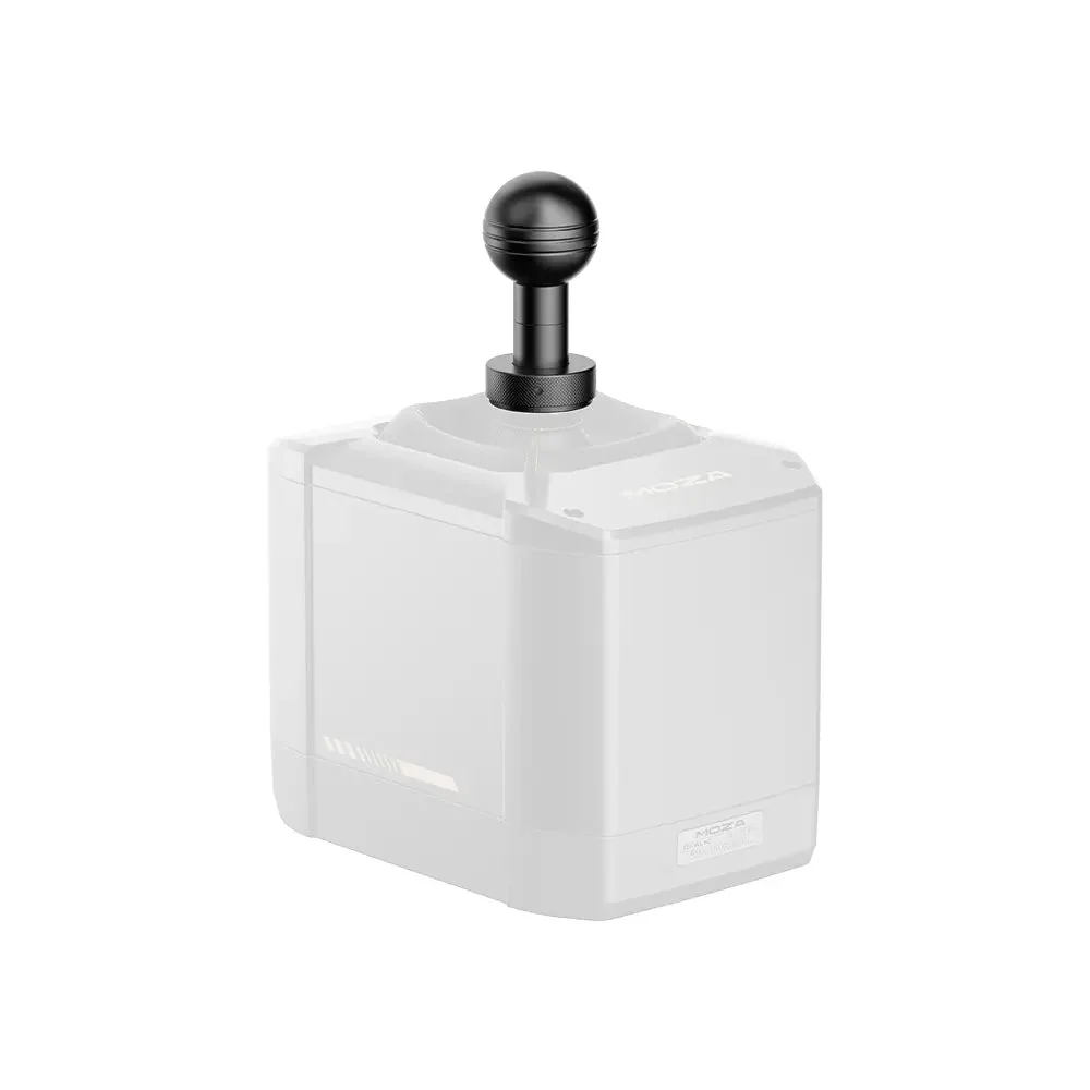Сферическая ручка MOZA Active Shifter Knob в три четверти справа: кольцевые проточки на шаре