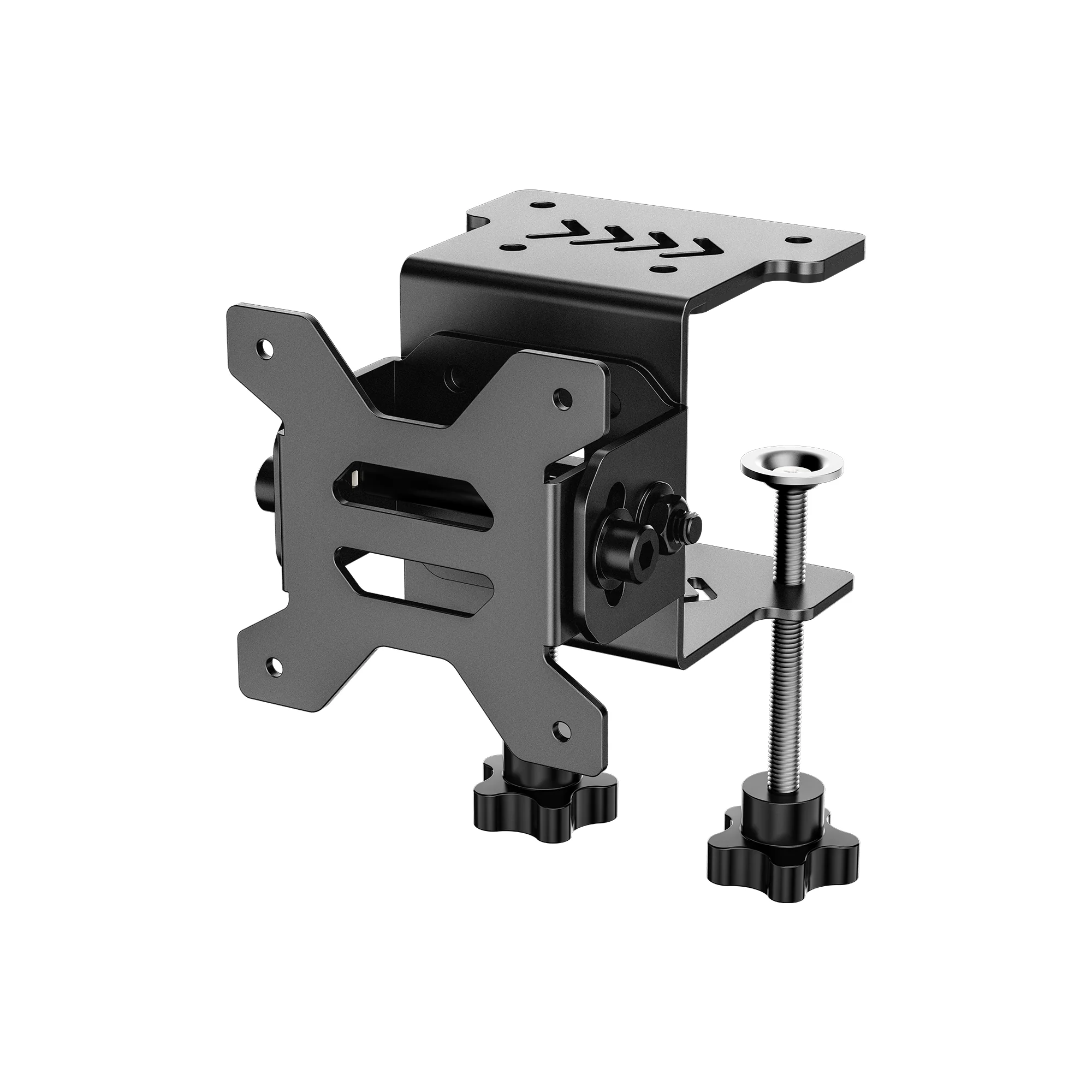 Настольный кронштейн MOZA Adjustable Desktop Clamp чёрного цвета на белом фоне