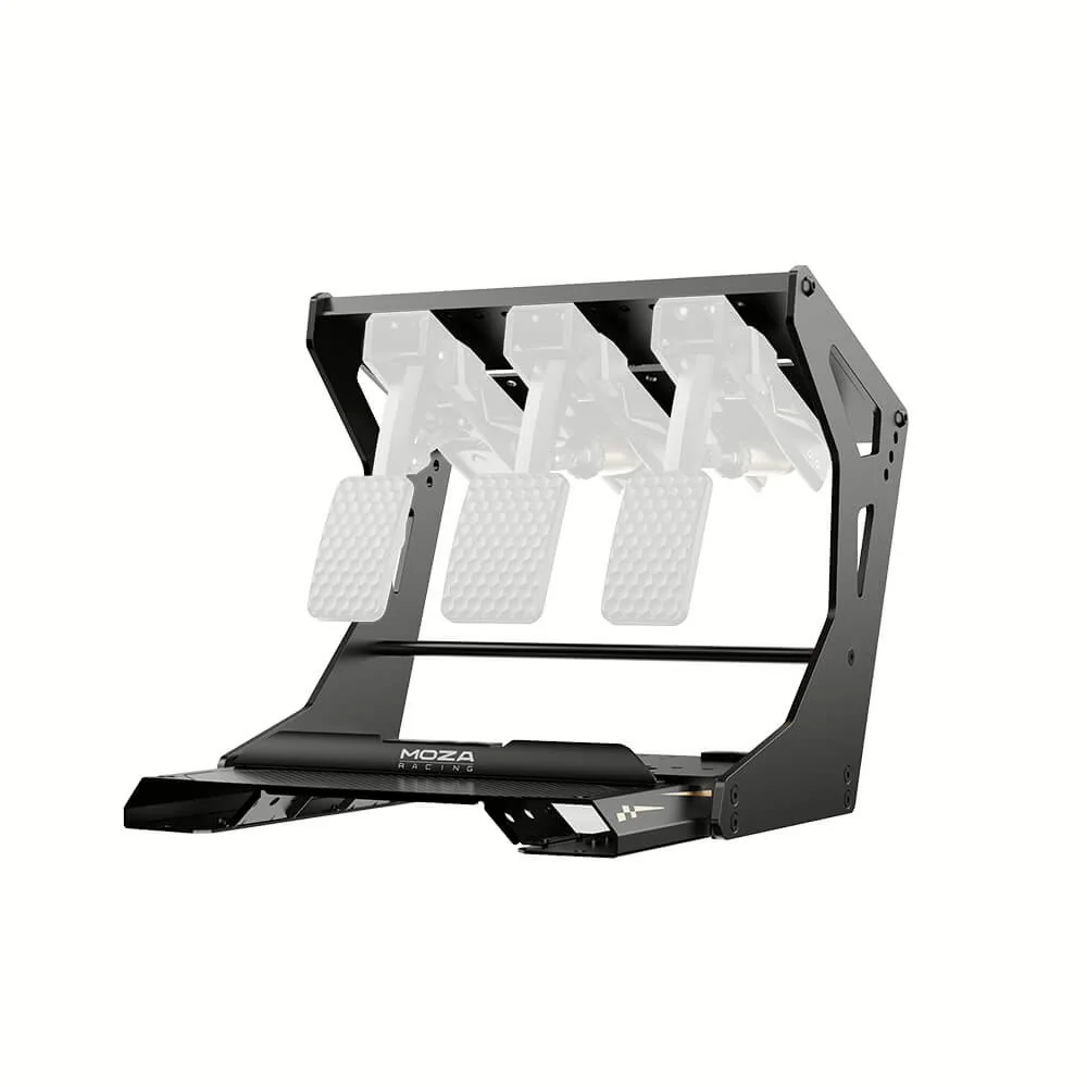 Рама MOZA CRP2 Inversion Kit сзади под углом: тыльная сторона педалей, верхняя планка и боковая щека с пазами