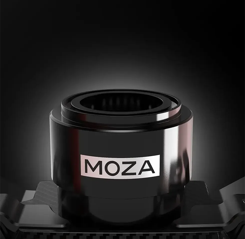 Цельнометаллический быстросъём MOZA, на который садится руль KS