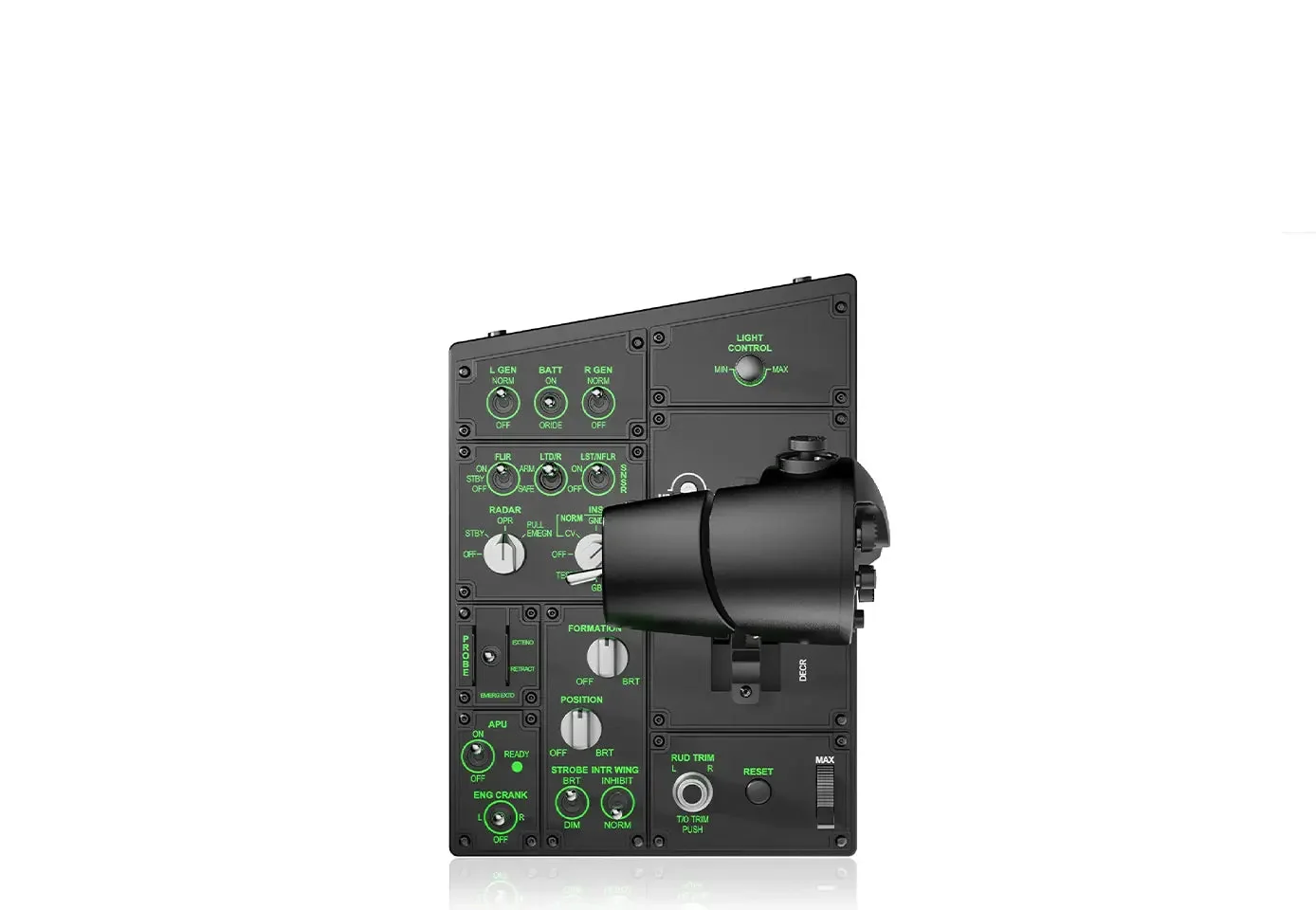 MOZA MTP Throttle в связке с панелью MOZA MTLP — левая консоль кабины