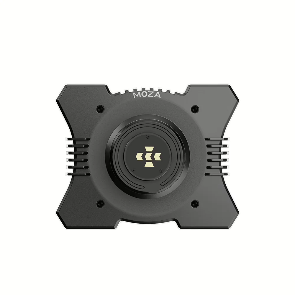 MOZA R12 V2 спереди: фланец быстросъёмного крепления руля крупным планом