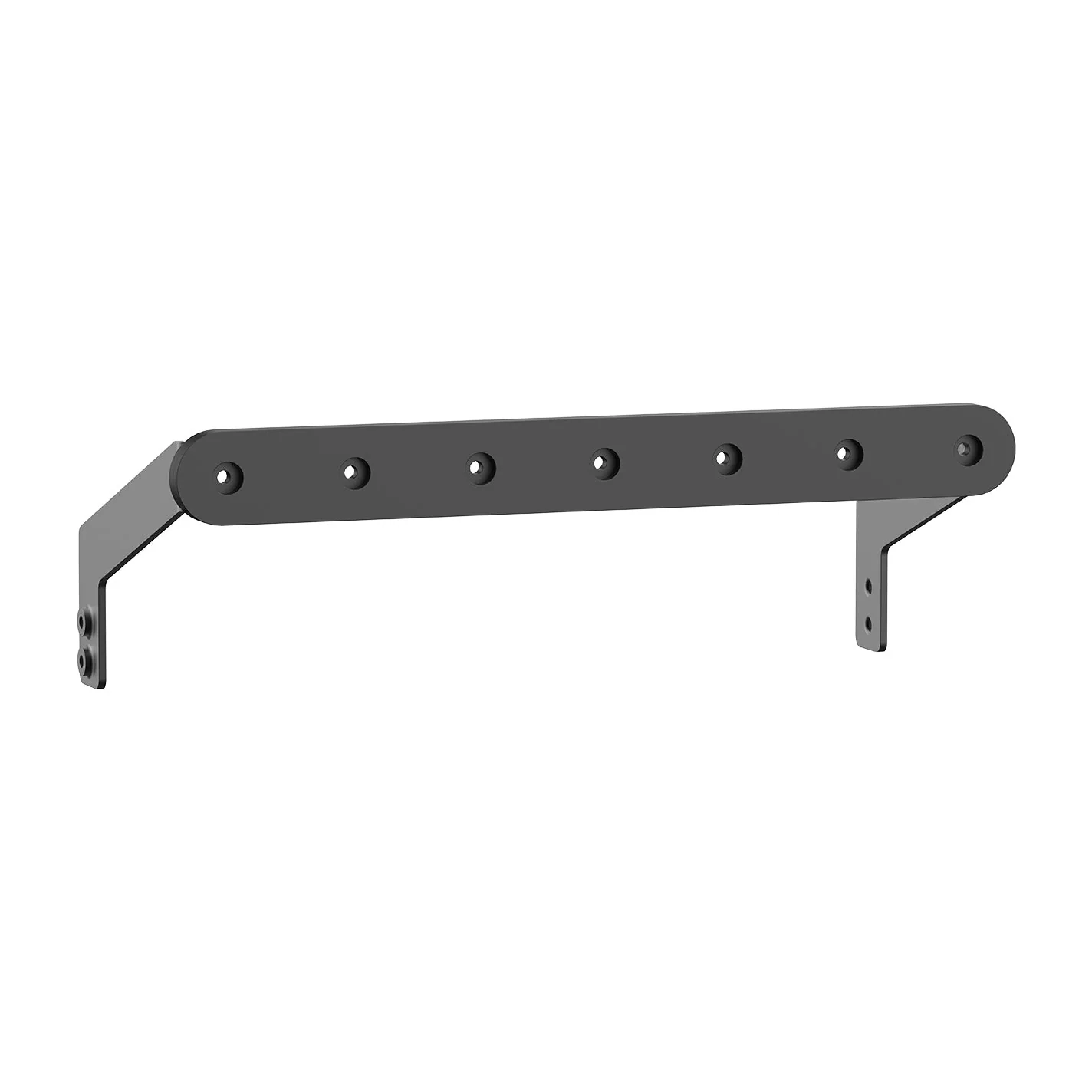 Чёрный стальной кронштейн MOZA SRP2 Rear Support Bracket: поперечина с отверстиями и две стойки