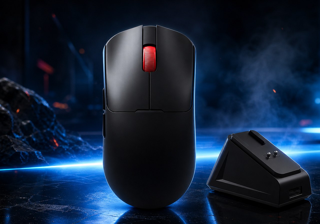 AULA SC380 Pro — беспроводная игровая мышь 55 г с зарядной док-станцией