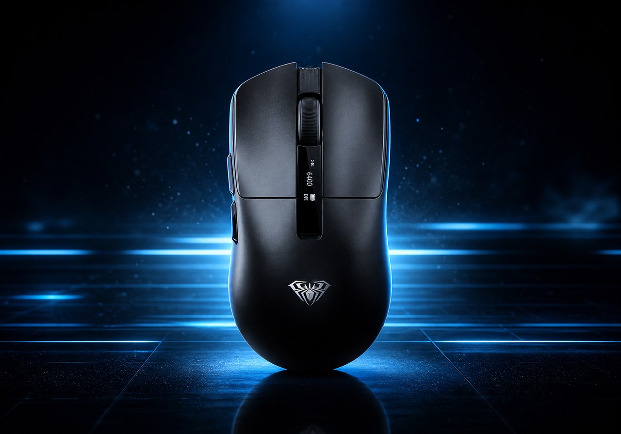 AULA SC590 Pro — лёгкая беспроводная мышь 64 г, paw3311, до 20 000 dpi