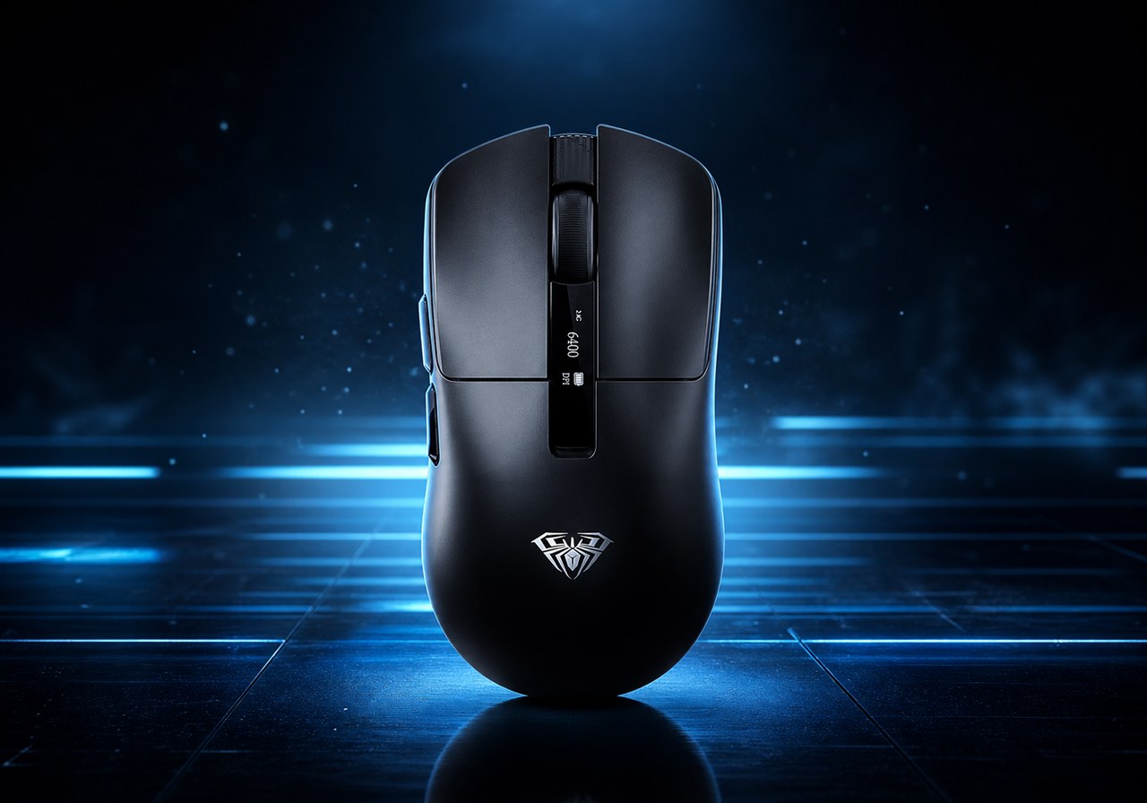 AULA SC590 Pro — лёгкая беспроводная мышь 64 г, paw3311, до 20 000 dpi