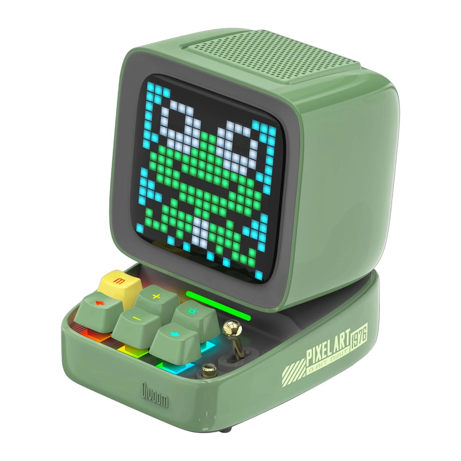 Divoom Ditoo Pro — ретро пиксель-колонка с экраном 16×16 и звуком 15 вт — зелёный