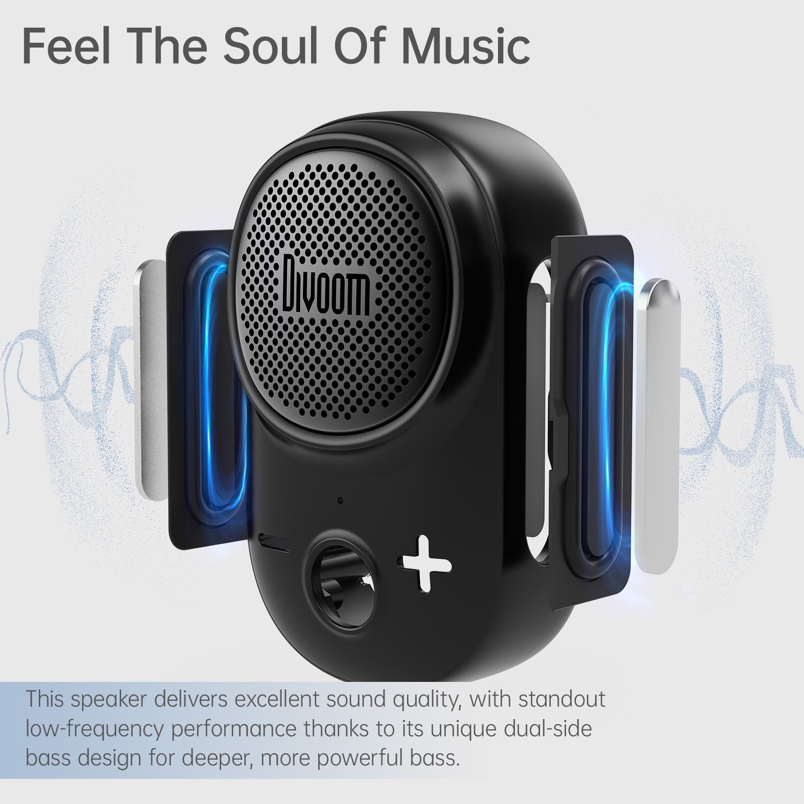 Divoom Itour-S — портативная колонка с клипсой и защитой ip67