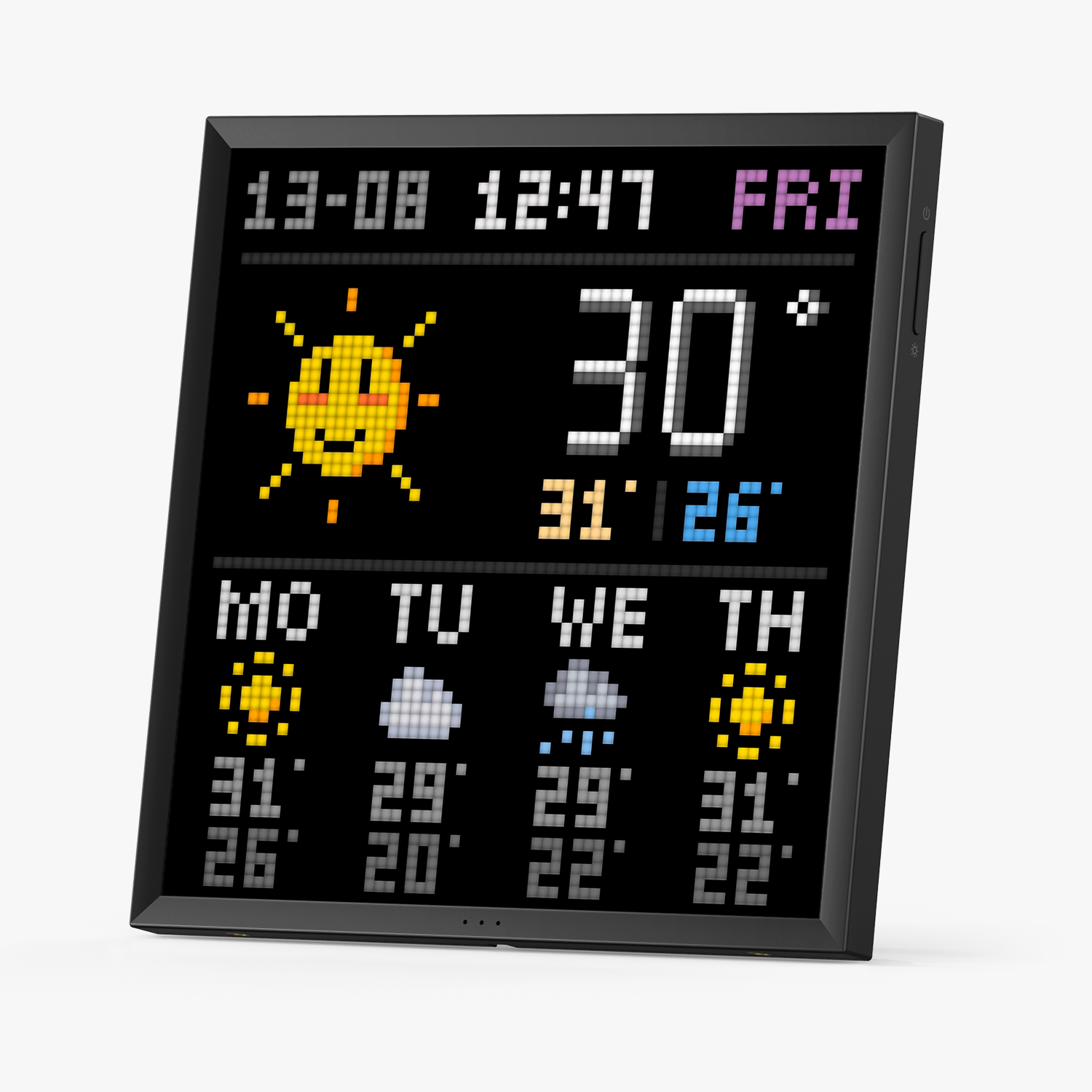Divoom Pixoo — пиксель-дисплей 16×16 с часами и визуализатором