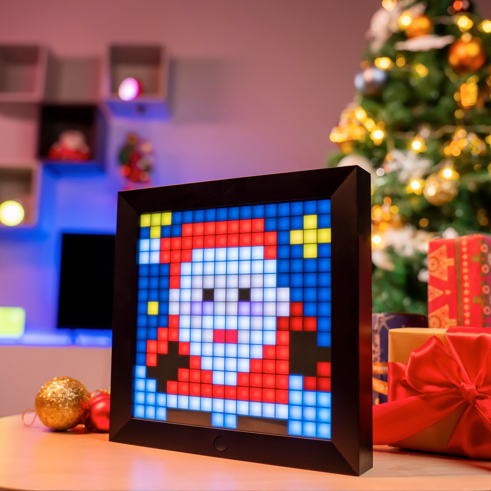 Divoom Pixoo — пиксель-дисплей 16×16 с часами и визуализатором