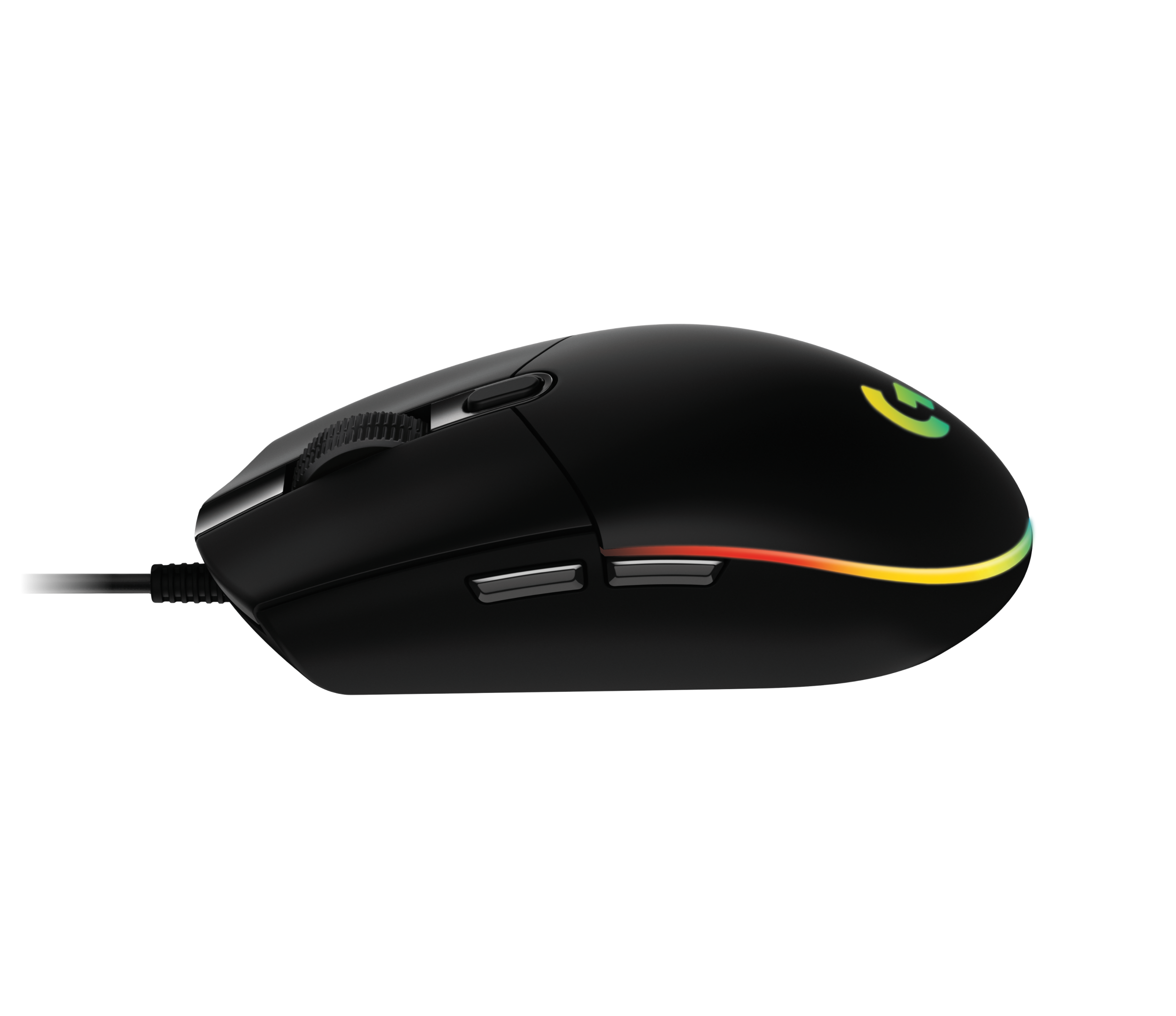 Игровая мышь Logitech G102 Lightsync, чёрная — вид слева