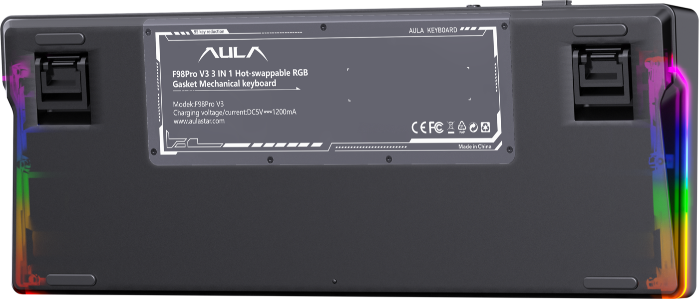 AULA F98 Pro V3 — 96% беспроводная gasket-клавиатура с tft-экраном