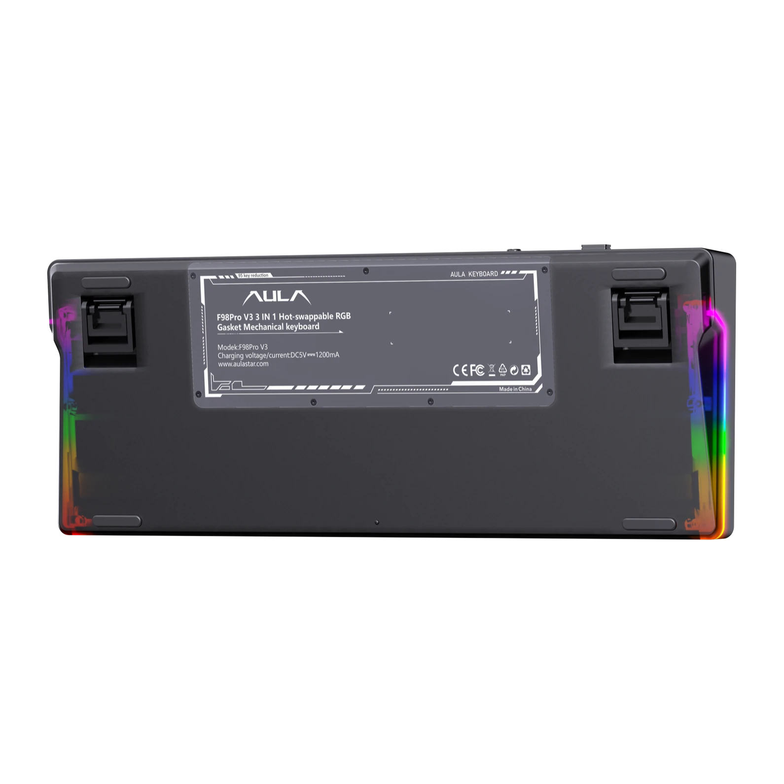 AULA F98 Pro V3 — 96% беспроводная gasket-клавиатура с tft-экраном