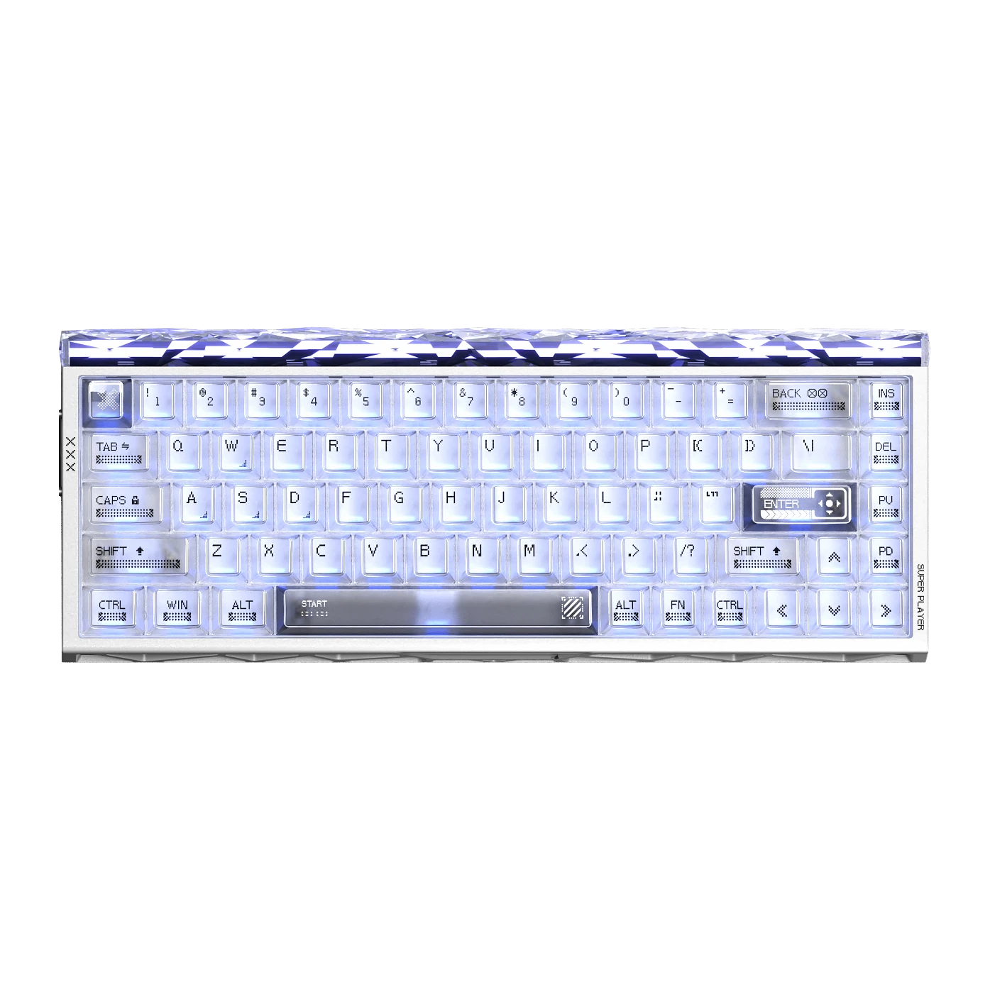 AULA HERO68 XS — 65% магнитная клавиатура hall-effect с tri-mode и 8k — Phantom Moon White