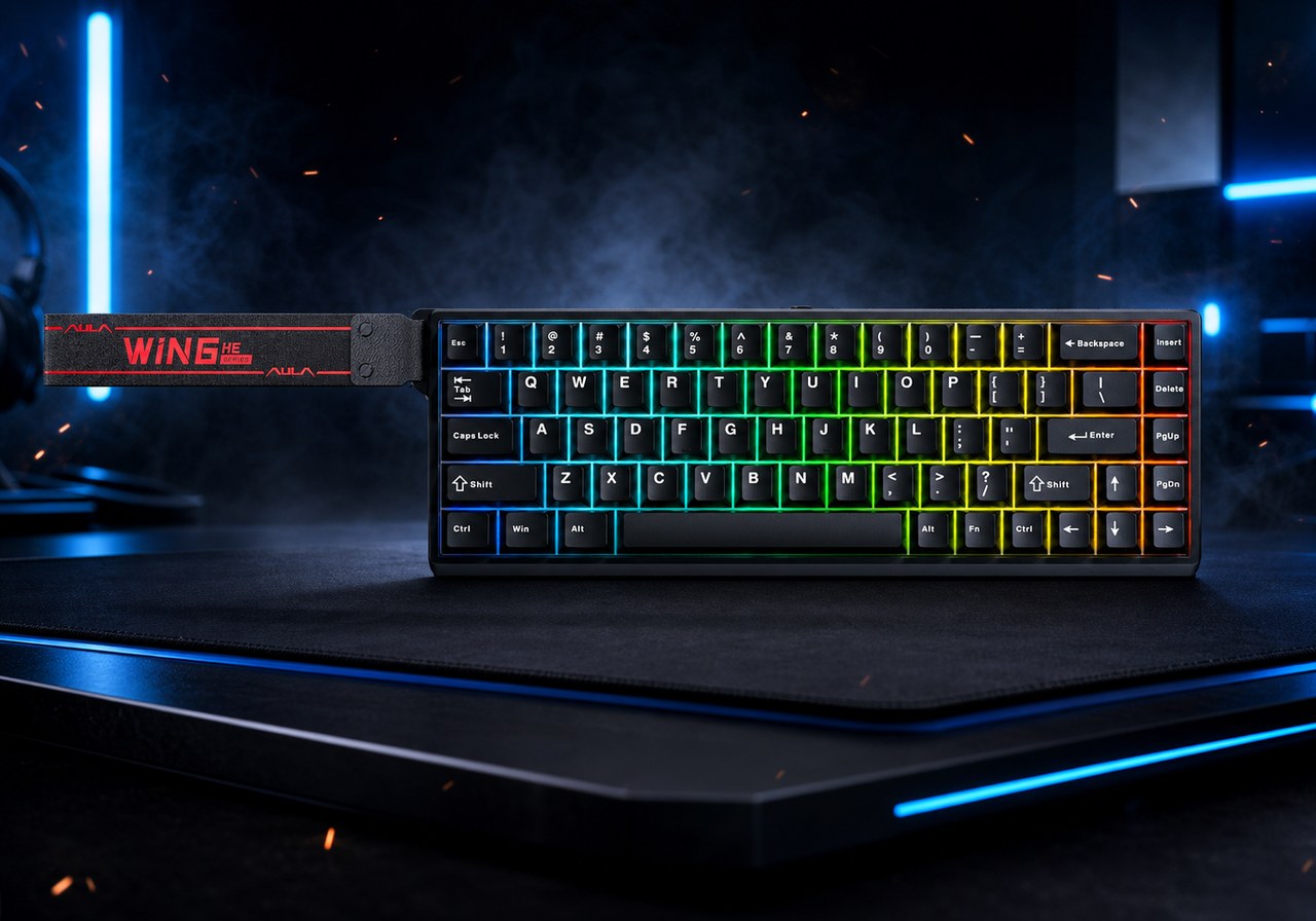 AULA WIN68 HE — проводная магнитная клавиатура с rapid trigger и 8k
