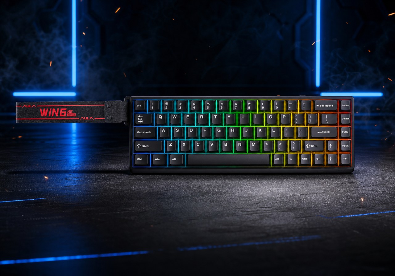 AULA WIN68 HE — проводная магнитная клавиатура с rapid trigger и 8k